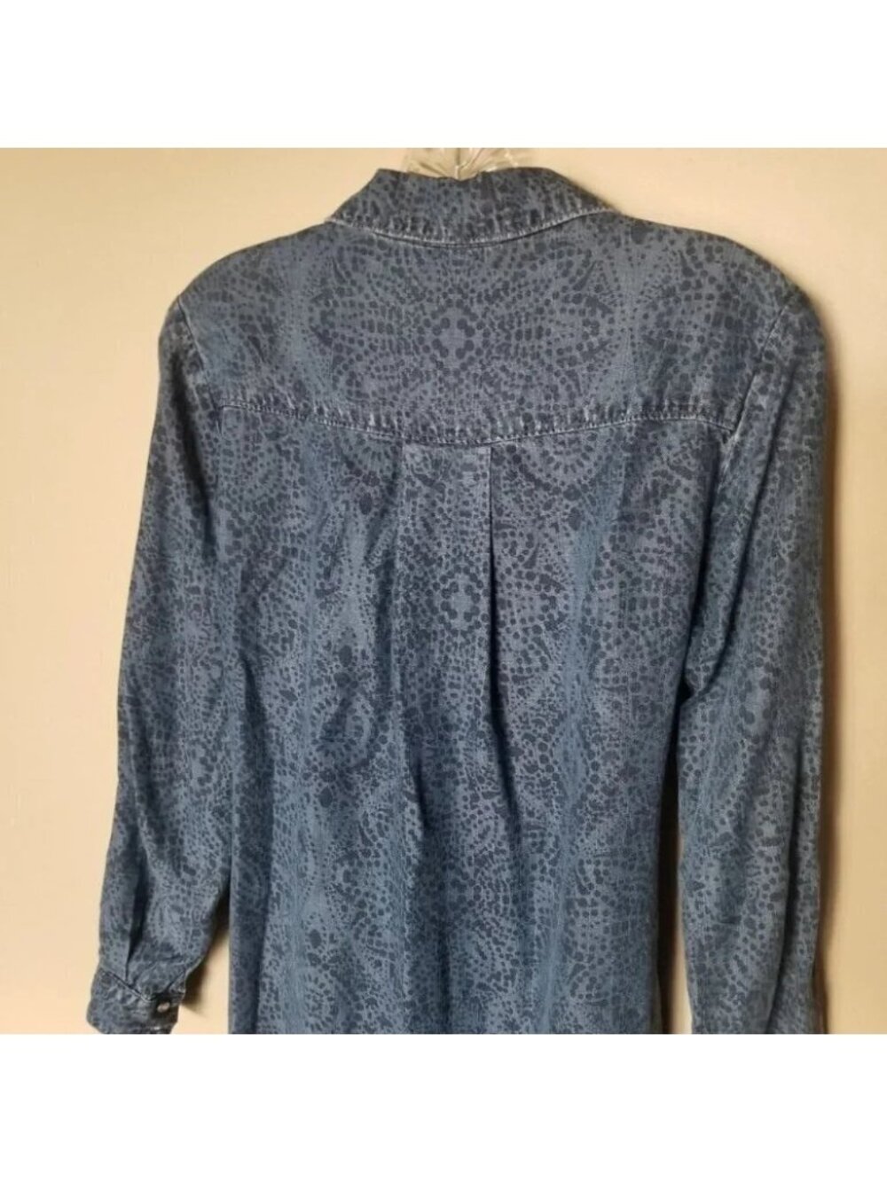 Anthropologie Cloth & Stone Printed Chambray Dress XS - Picture 8 of 15